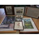 collection of framed pictures