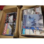 2 boxes of aircraft magazines