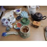 assorted teapots, vases, pots etc