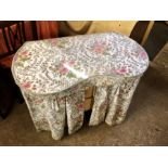 Vintage Liden Kidney Shaped dressing table with stool