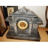 Slate Mantle Clock 17 inches wide