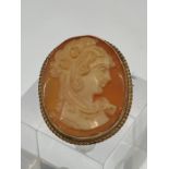 9ct. gold cameo