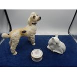 Beswick little likeable fawn, Coopercraft poodle ,2011 comemmorative trinket pot