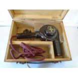 A wooden boxed vintage Deco style Bakelite hair dryer 'Ormond company ltd' E1022 ( sold as a display