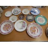 collection of decorative plates to include Royal Doulton and Ridgeway ironstone Canterbury bowls