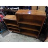 Stepped Bookcase 43 inches wide tallest section 34 tall ( 2 legs broken , un glued )
