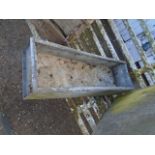 Vintage Galvanised Trough drilled bottom used as planter