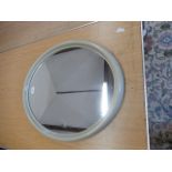 Retro Oval Plastic Framed Mirror 23 x 19 inches