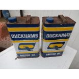 2 Duckhams Oil Cans