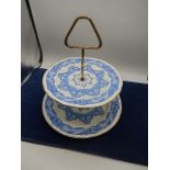 Canadian Style Golden Series Cake Stand ( chip on underside of top plate )