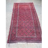 Red Patterned Rug 85 x 45 inches