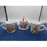 Wade Ringmaster teapot with matching mugs