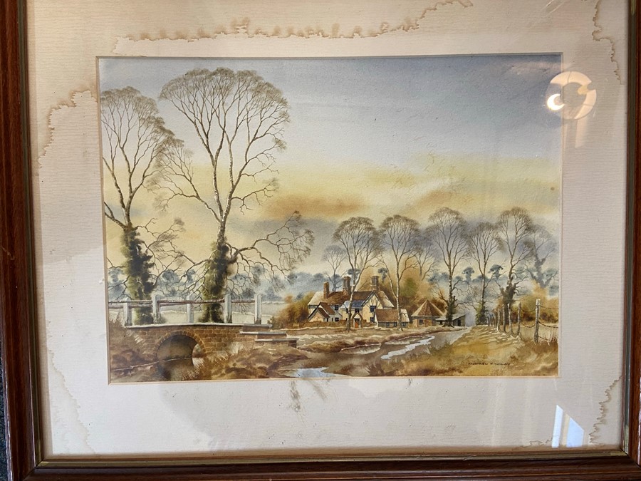 Andrew Findlay, autumn landscape scenes of country houses, watercolours, a pair, signed 38cm x 30 - Image 2 of 4