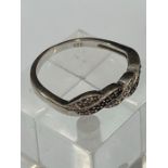 silver and diamond ring