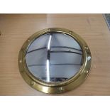 Brass porthole mirror 15" across