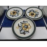 6 Stavangerflint Norway Dinner Plates 10 inches wide ( no damage just dirty )