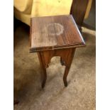 Small antique oak pot stand