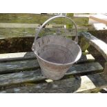 Vintage Galvanised Pail 8 inches tall