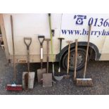 Assorted garden tools from house clearance