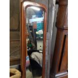 Antique Mahogany Framed Rectangular Mirror 70 x 18 inches