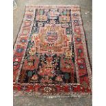 Red Patterned Rug 80 x 51 inches