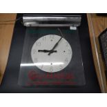 Guiness advertising clock with framed Guiness coronation day framed print plus ashtray