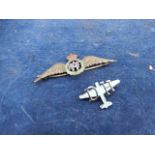 RAF brooch and one other