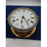 Schatz Royal Mariner Brass Ships Clock 6 inches wide