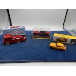 3 boxed models: Dinky Aston Martin, Dinky fire engine, Dinky Honda s 800
