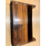 Vintage Mahogany wall shelf with cupboard below. 22 inches wide 15 tall 5 deep