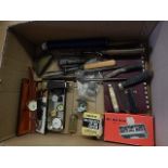 Box of collectable items to include watches, penknives etc