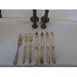 4 X Silver plated 'Princes plate' Mappin and Webb Fish knives, registration number - 664260 plus 3