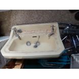 2 Vintage Sinks with mirror slash backs and chrome fittings