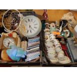 2 boxes of assorted items to include mugs, dreamcatcher, clocks etc