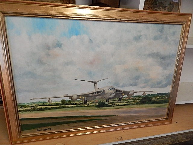 Don Walmsley Oil on canvas of Victor Bomber 20 x 30 inches