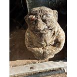 3 Garden Ornaments Gargoyle etc 2 are 12 inches tall dog is 9 inches