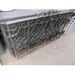 2 Wrought Iron Gates each gate 53 inches wide 33 tall