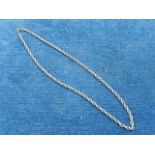 Silver rope chain 20"
