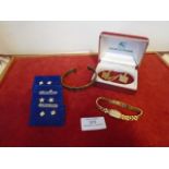 Collection of jewellery to incl ladies Rotary watch, coloured copper bracelet, sterling silver