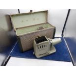 Vintage Aldis Slide Projector in original case and Hahnel DB-200 Universal ( both sold as a