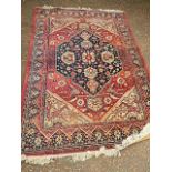 Red Patterned Rug 80 x 54 inches