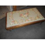 Oak Framed rectangular footstool