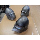 3 plastic viking helmets