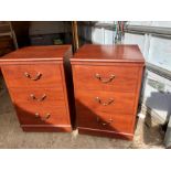 Pair of alstons 3 drawer bedside chests