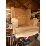 Vintage Wing Back Armchair for reupholstery