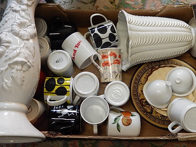 Box of assorted china