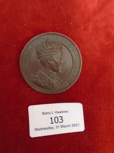 Edward VIII medallion coronation 1937