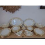 Hammersley part dinner service comprising of 2 lidded terrines, 2 gravy boats one with saucer, 2