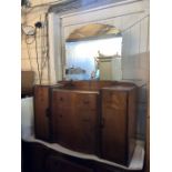 Vintage Dressing Table with 3 central drawers with cupboards both sides 45 inches wide 18 deep 27