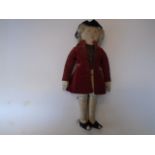 An Interesting Vintage hand made rag/cloth doll. A male figure dressed in 1760's/70's fashion,